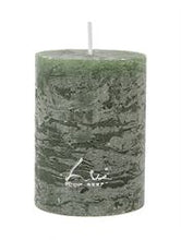 Rustic Green Pillar Candles (LUZ)