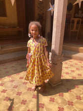 Golden Marigold Wrap Dress – Kids Block Printed Wrap Dress