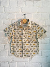 Retro Road Trip – Boys’ Cotton Shirt with Coconut Buttons