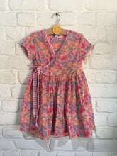 Meadow Blush Wrap Dress – Kids Block Printed Wrap Dress