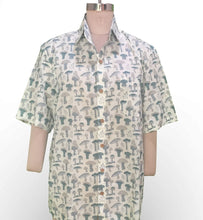 Men’s Woodland Wonder Button Down Shirt – Earthy Mushrooms