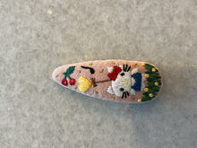 Large Embroidered Animal Hair Clips Barrettes (Multiple Styles- Extra Detail)