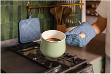 Blue Oxford Silicone-Cotton Pocket Potholder