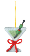 Mistletoe & Martinis Felt Christmas Tree Ornaments (Multiple Styles)