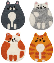 Cat Club Felt Coasters (Set of 4)