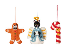 Bauble Cats Felt Christmas Tree Ornaments - 3 Assorted Styles