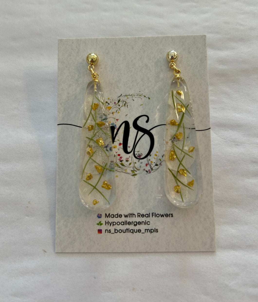Hydrangea & Wisteria Drop Earrings