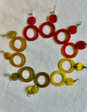 Earrings - Double Circle Earrings, Color Lacquer - Handcrafted in Madagascar