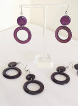 Earrings - Double Circle Earrings, Color Lacquer - Handcrafted in Madagascar