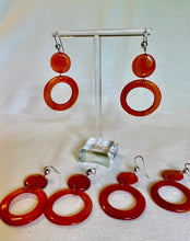 Earrings - Double Circle Earrings, Color Lacquer - Handcrafted in Madagascar