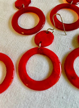 Earrings - Double Circle Earrings, Color Lacquer - Handcrafted in Madagascar