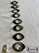 Earrings - Circle Cutout, Light and Dark Zebu Horn - Handcrafted in Madagascar