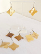 Earrings - Quatrefoil Zebu Horn - Handcrafted in Madagascar