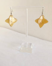 Earrings - Quatrefoil Zebu Horn - Handcrafted in Madagascar