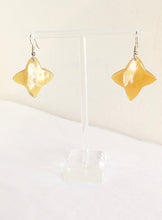 Earrings - Quatrefoil Zebu Horn - Handcrafted in Madagascar