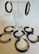 Earrings - Hoop Natural Zebu Horn - Handcrafted in Madagascar