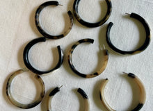 Earrings - Hoop Natural Zebu Horn - Handcrafted in Madagascar