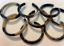 Earrings - Hoop Natural Zebu Horn - Handcrafted in Madagascar