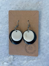 Earrings - Double Coin Horn Earrings - Handcrafted in Madagascar