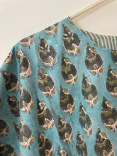 The Turquoise Leaf & Stripe Reversible Bubble Top