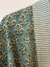 Sage Botanical Kimono Robe - Short