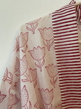 Ruby Red Tulip Kimono Robe - Short