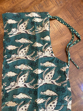 Drawstring Pajama/Jammie Pants--Dabu Cosmic Kitty, Hand Block Printed