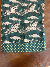 Drawstring Pajama/Jammie Pants--Dabu Cosmic Kitty, Hand Block Printed