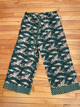 Drawstring Pajama/Jammie Pants--Dabu Cosmic Kitty, Hand Block Printed