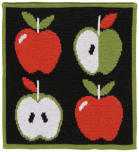 Apple a Day Knit Dishcloth (Set of 3)