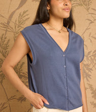Perri Fair Trade Organic Cotton Vest - Indigo