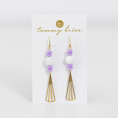 Lav Mic Earrings by Local Maker Tammy Brice