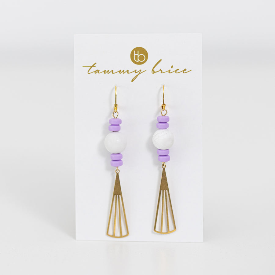 Lav Mic Earrings by Local Maker Tammy Brice