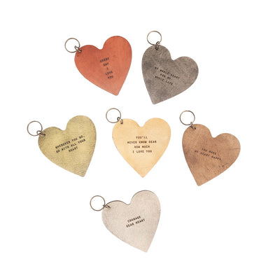 Leather Heart & Butterfly Keychains (Multiple Quotes)
