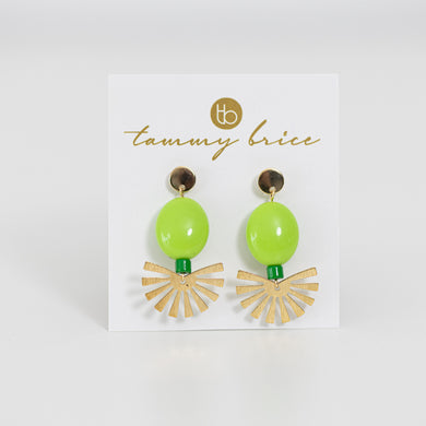 Lime Twist Earrings by Local Maker Tammy Brice