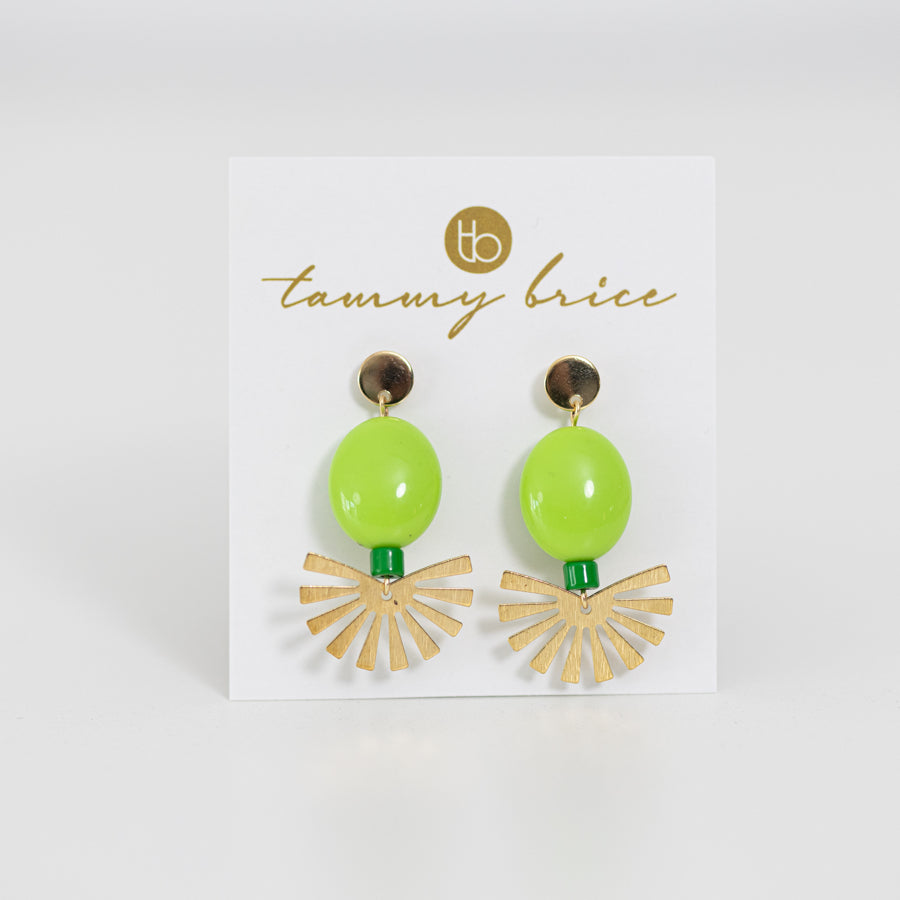 Lime Twist Earrings by Local Maker Tammy Brice