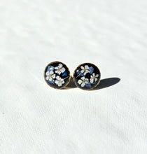 Black Flower Bud Stud Earrings (Multiple Flower Styles)