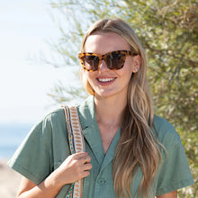 Mari Honey Tortoise + Gradient Grey Tortoise Polarized Lens Sunglasses