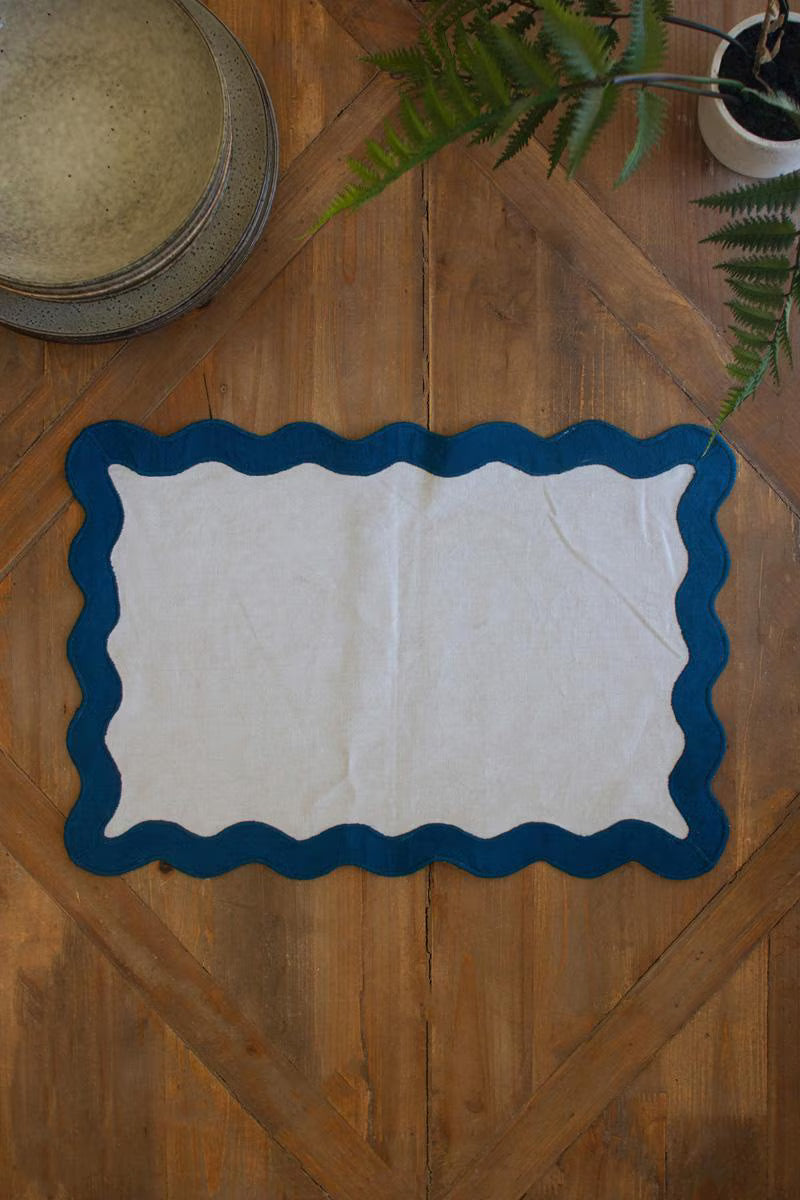 Wavy Edge Placemats (Multiple Colors)
