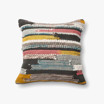 Multi Color Woven Pillow (22x22)