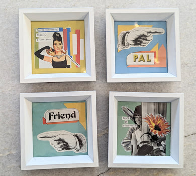 Mini Framed Collages by Local Artist Dolly Heart