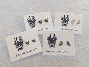 Sterling Silver Cat & Dog Studs (Assorted)