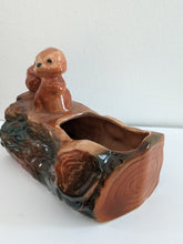 Previously Adored/Vintage Squirrel on Log Planter