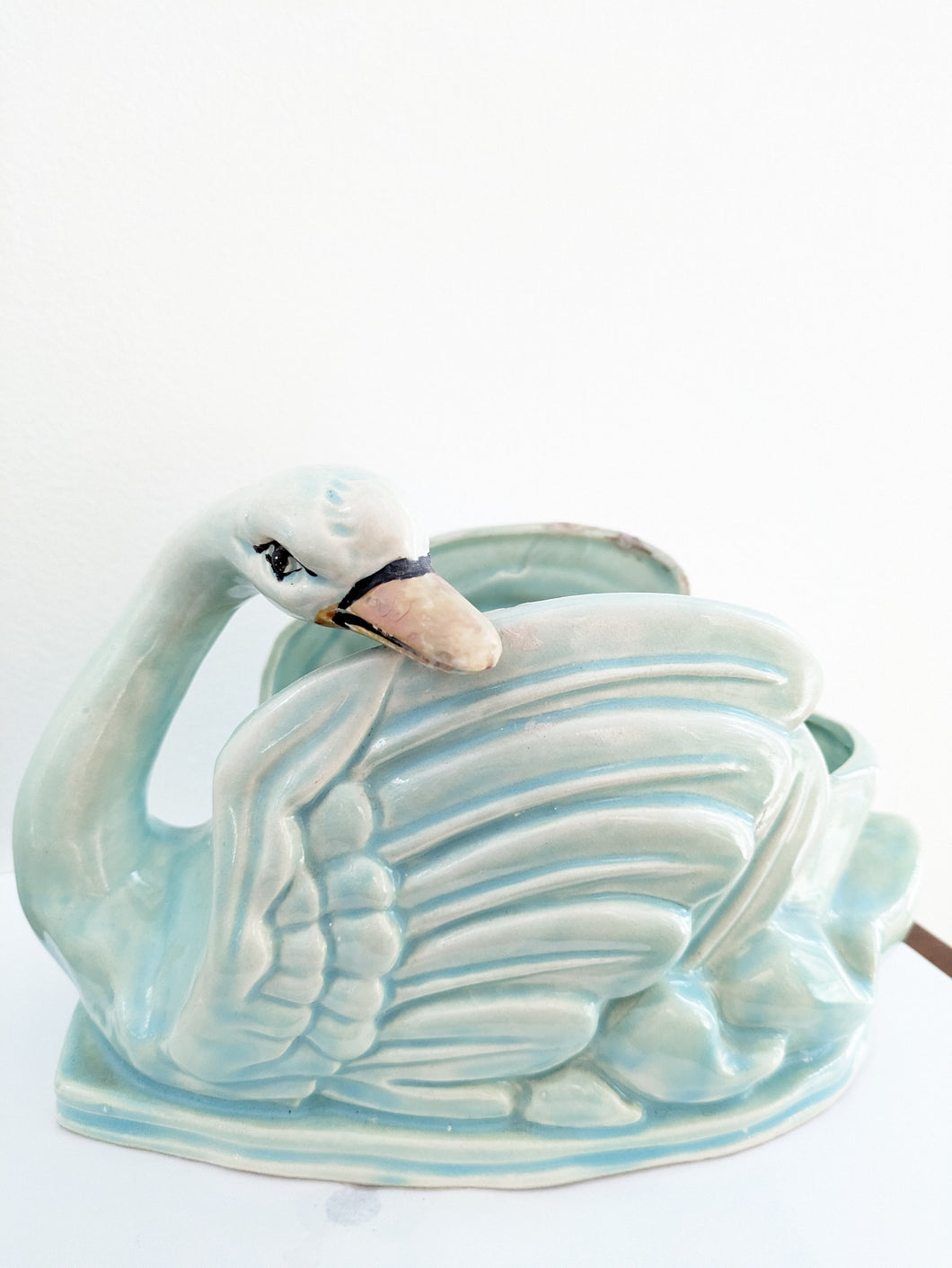 Previously Adored/Vintage Blue Swan Planter