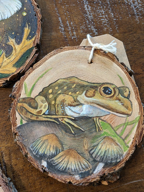 Green Frog Ornament by Alyssa Rose