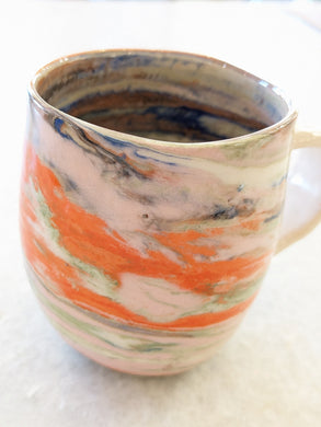 Hand Painted Swirl Ceramic Mug