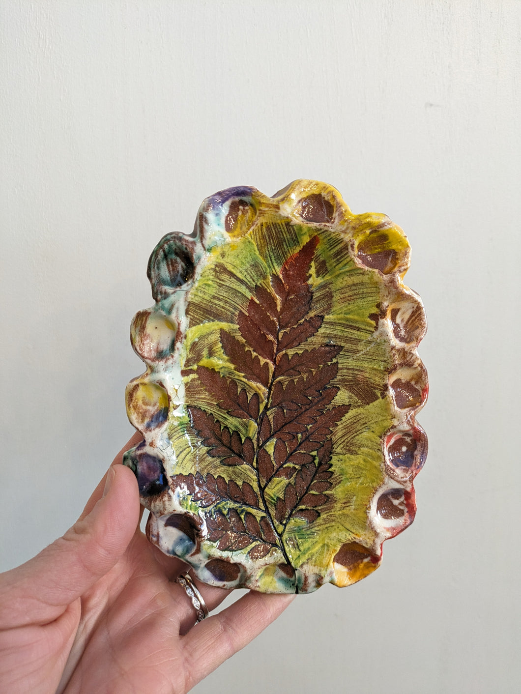 Fern Leaf Irregular Shape Trays (With Wire) by Jennica Kruse