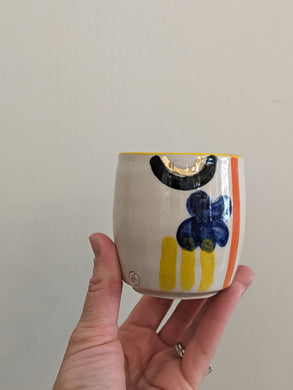 Hand Painted Shapes Cup