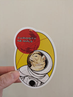 Curiosity Space Cat Sticker