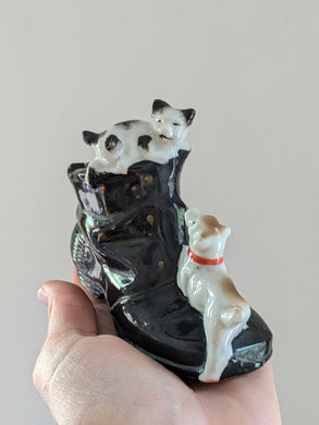 Vintage/Previously Adored Dog & Cat Boot Planter